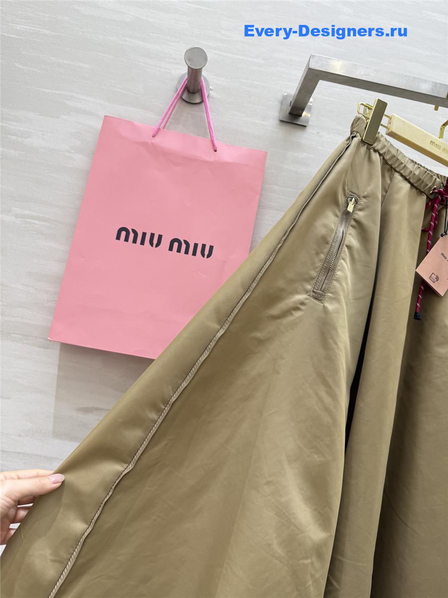Miu Miu Clay Grey Technical Skirt