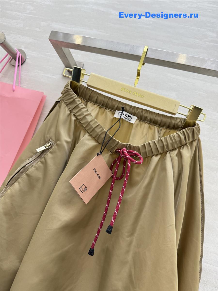 Miu Miu Clay Grey Technical Skirt