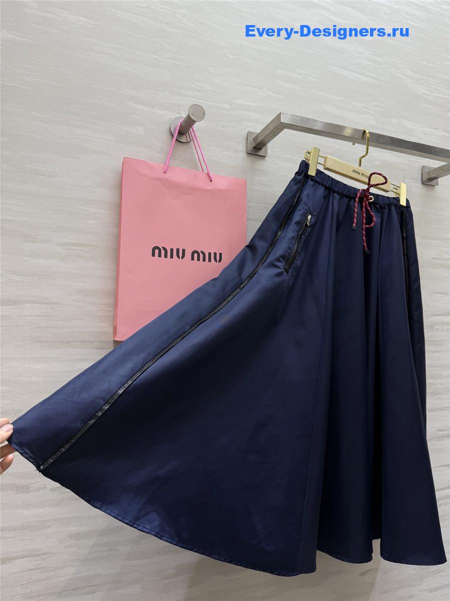 Miu Miu Navy Technical Skirt