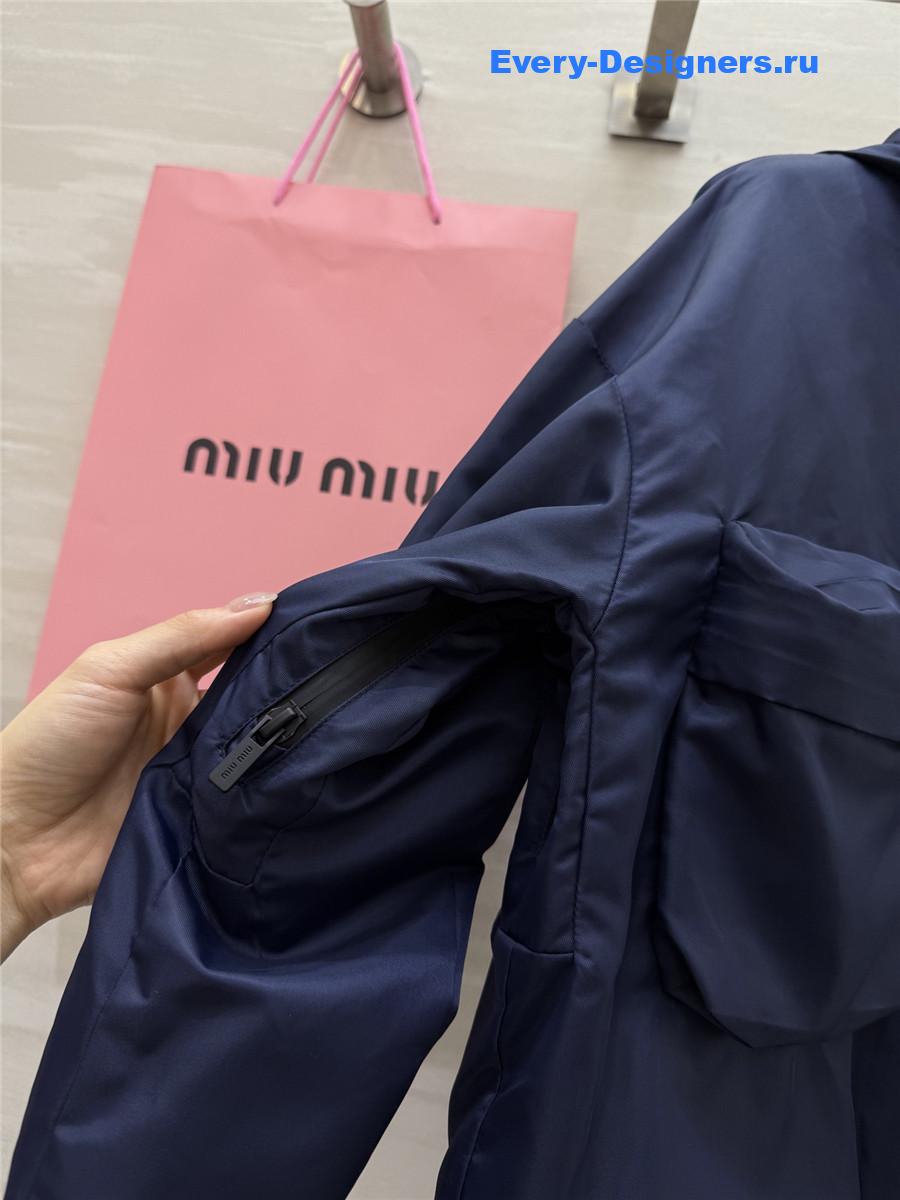 Miu Miu Navy Technical Canvas Jacket