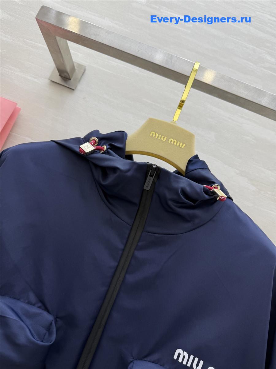 Miu Miu Navy Technical Canvas Jacket