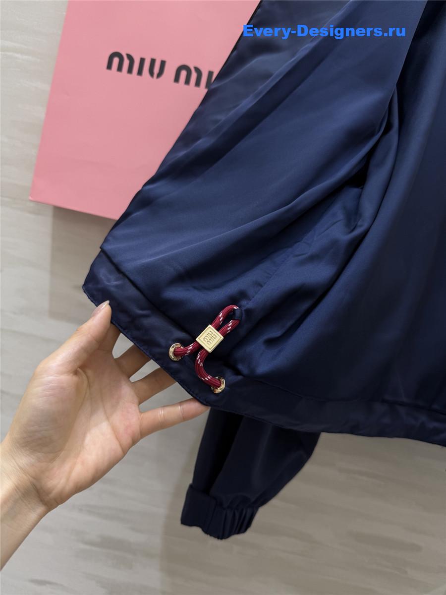 Miu Miu Navy Technical Canvas Jacket