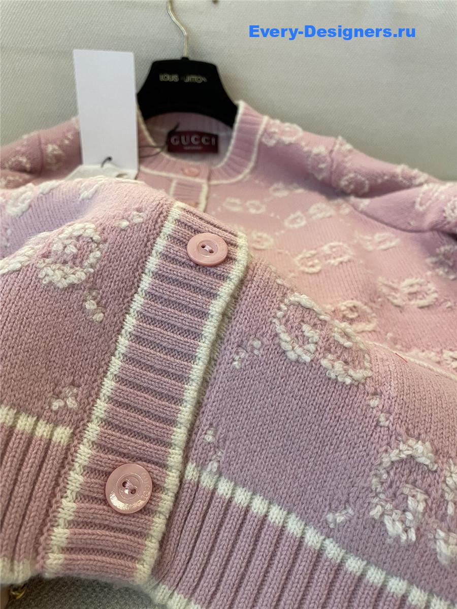 Gvc*1 gg jacquard cardigan in pink