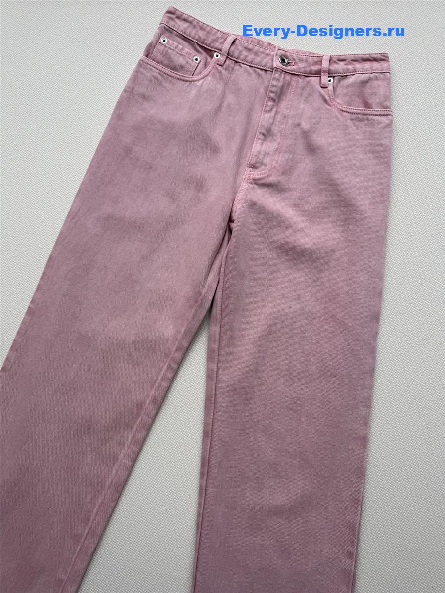 Miu Miu Pink Washed High-Waist Jeans