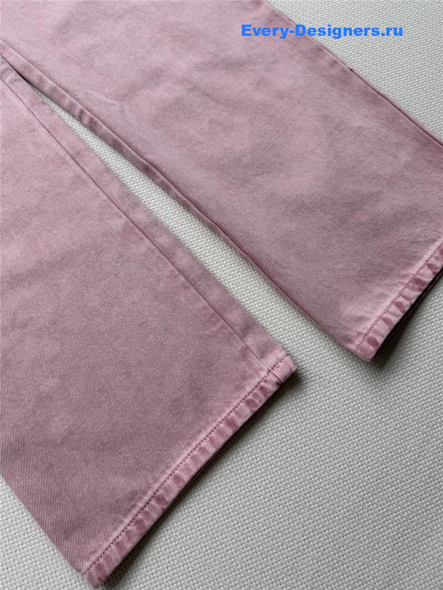 Miu Miu Pink Washed High-Waist Jeans