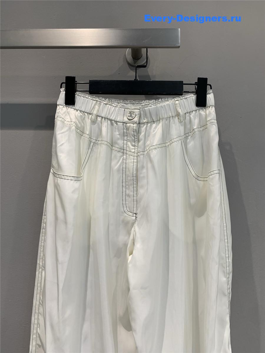 Ch**el cream white cuff pants