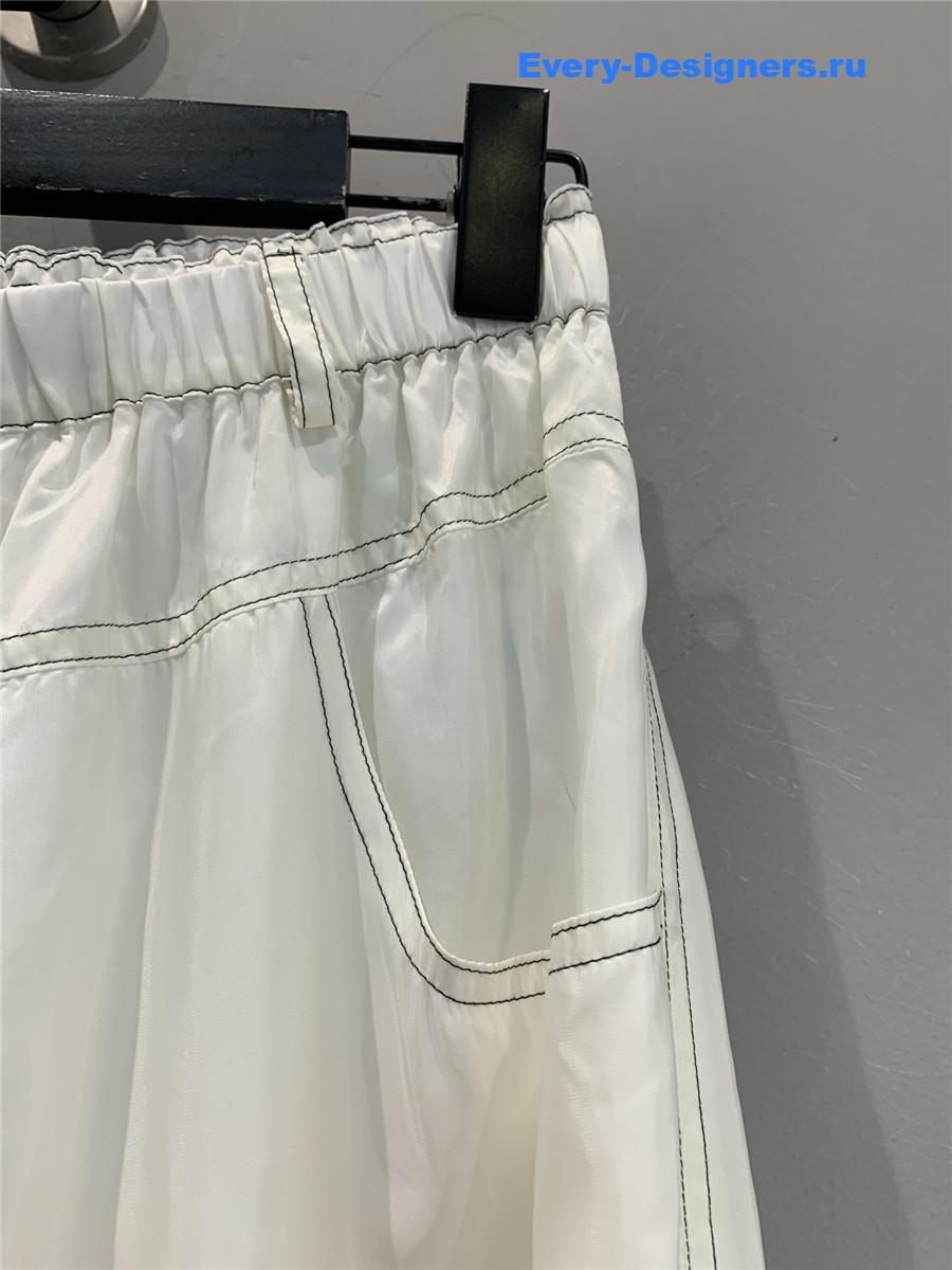 Ch**el cream white cuff pants