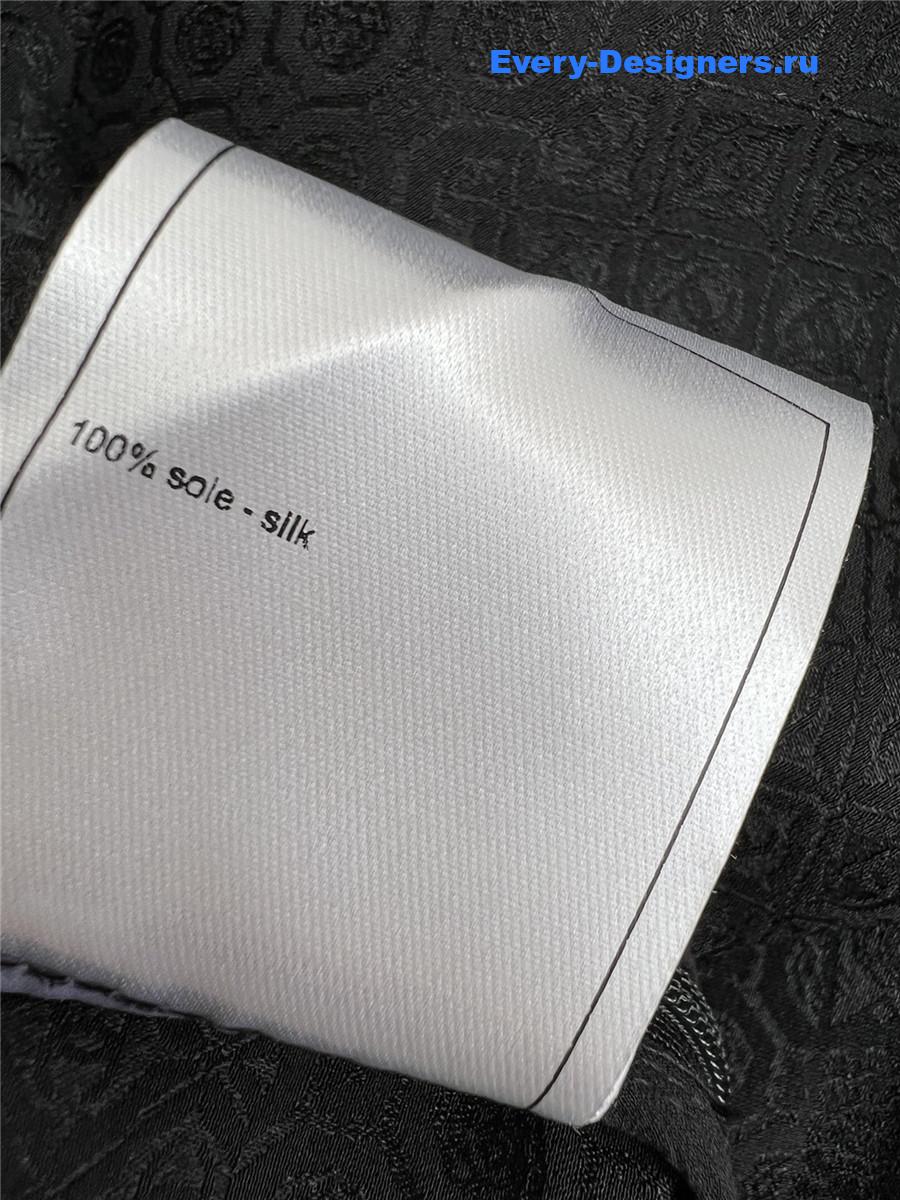 Ch**el black flocked silk trousers