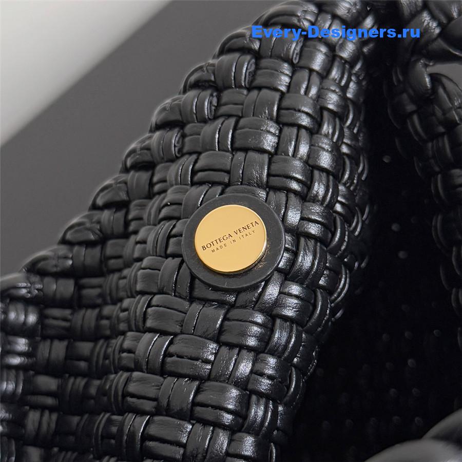 b0tt*ga Ven*ta black tosca intreccio leather shoulder bag