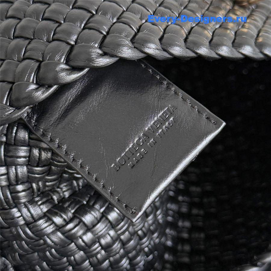 b0tt*ga Ven*ta black tosca intreccio leather shoulder bag