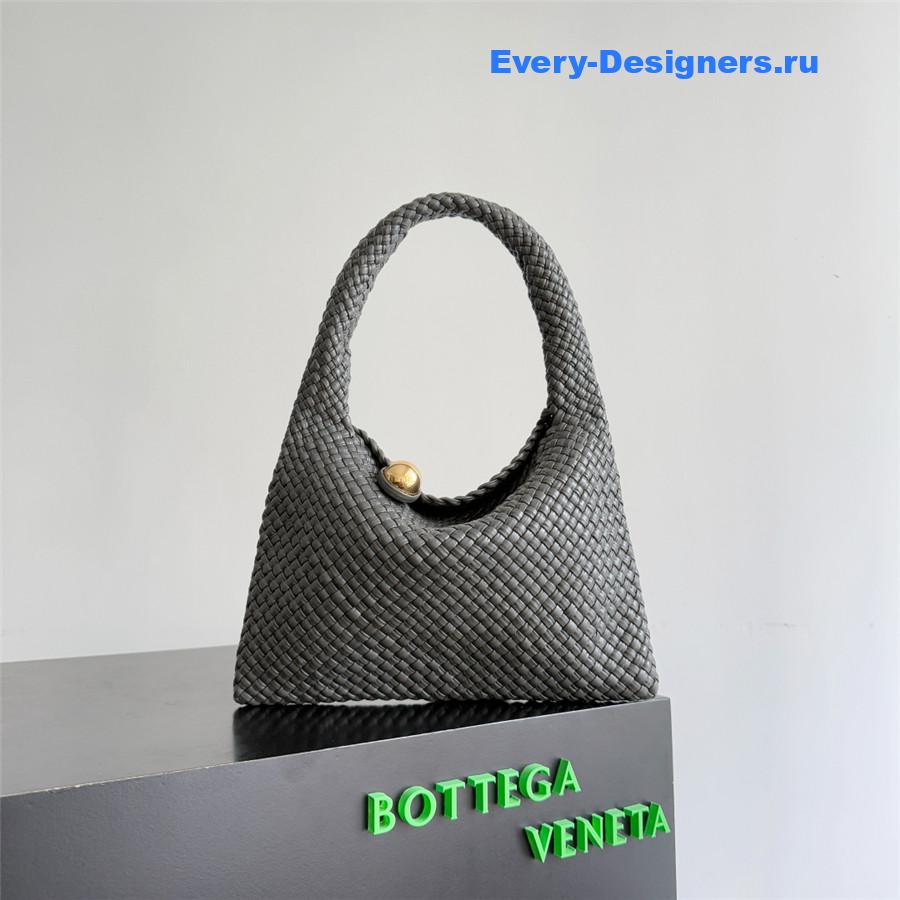 b0tt*ga Ven*ta gray tosca intreccio leather shoulder bag