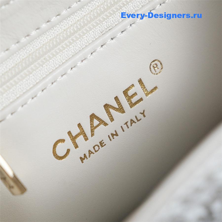 Ch**el white sequins kelly bag