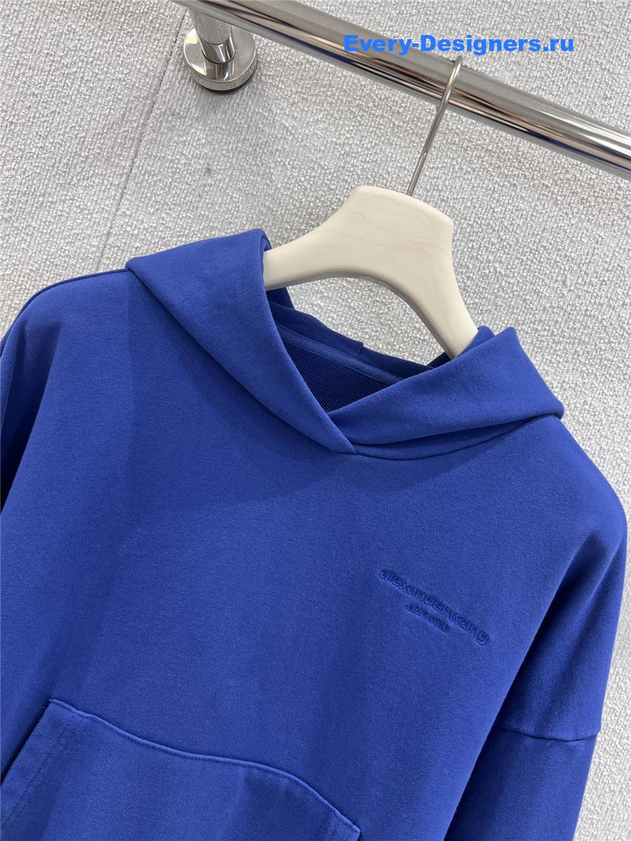A1exa*der wang blue bubble-logo hoodie