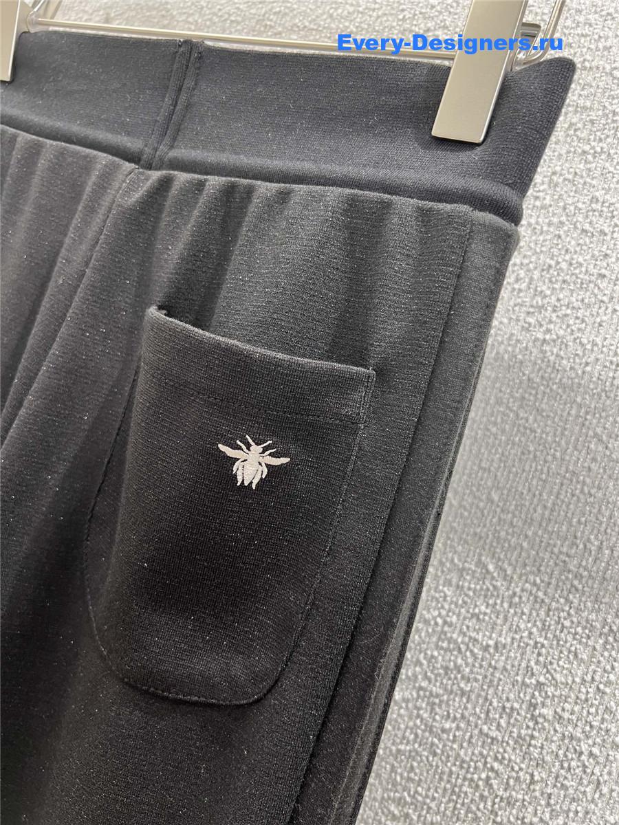 D10r black letter waistband sports pants