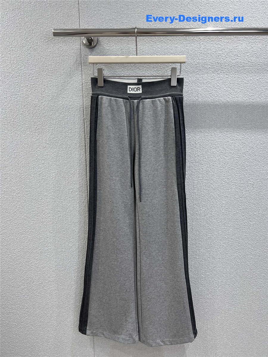 D10r gray letter waistband sports pants