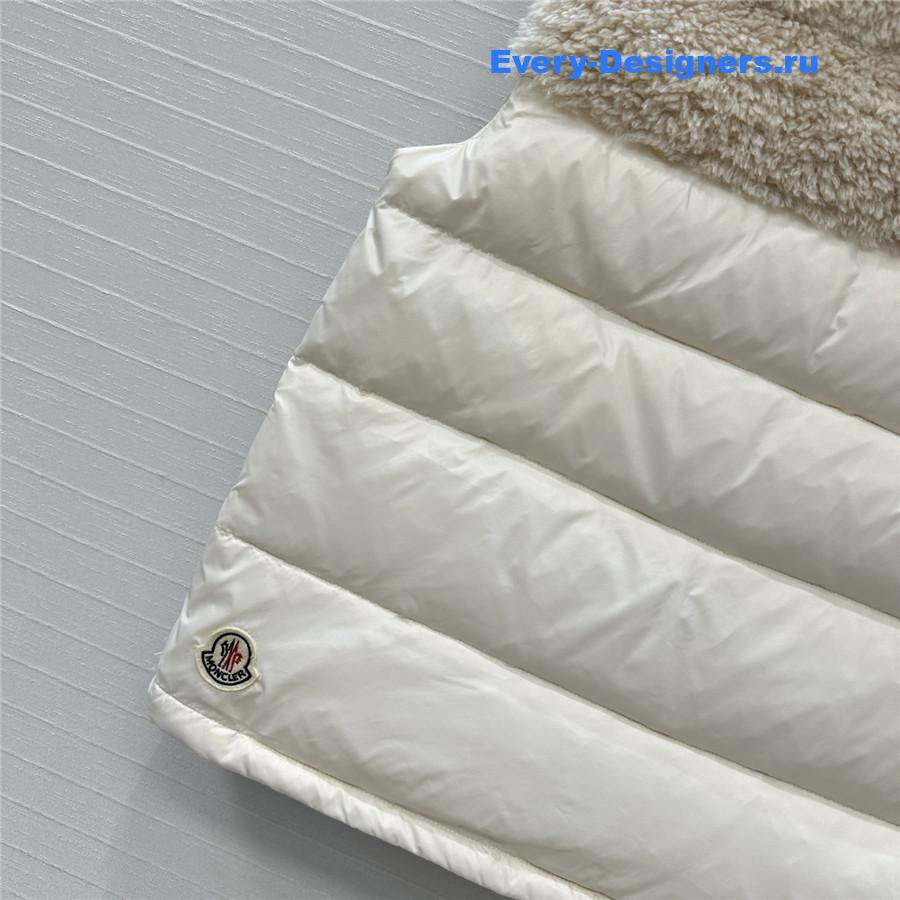 Moncler Beige Planeze Teddy Down Vest