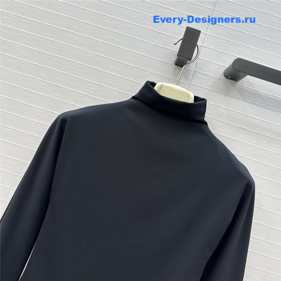 Alaia Black Long Sleeve Bodysuit