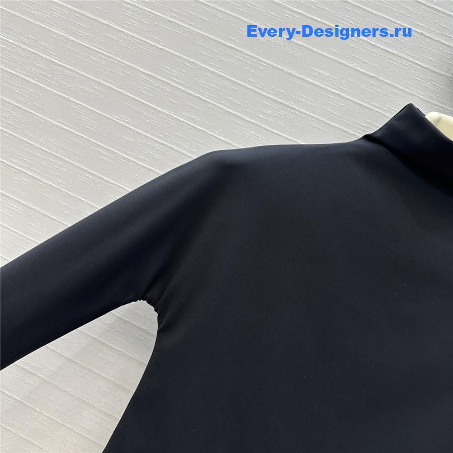 Alaia Black Long Sleeve Bodysuit