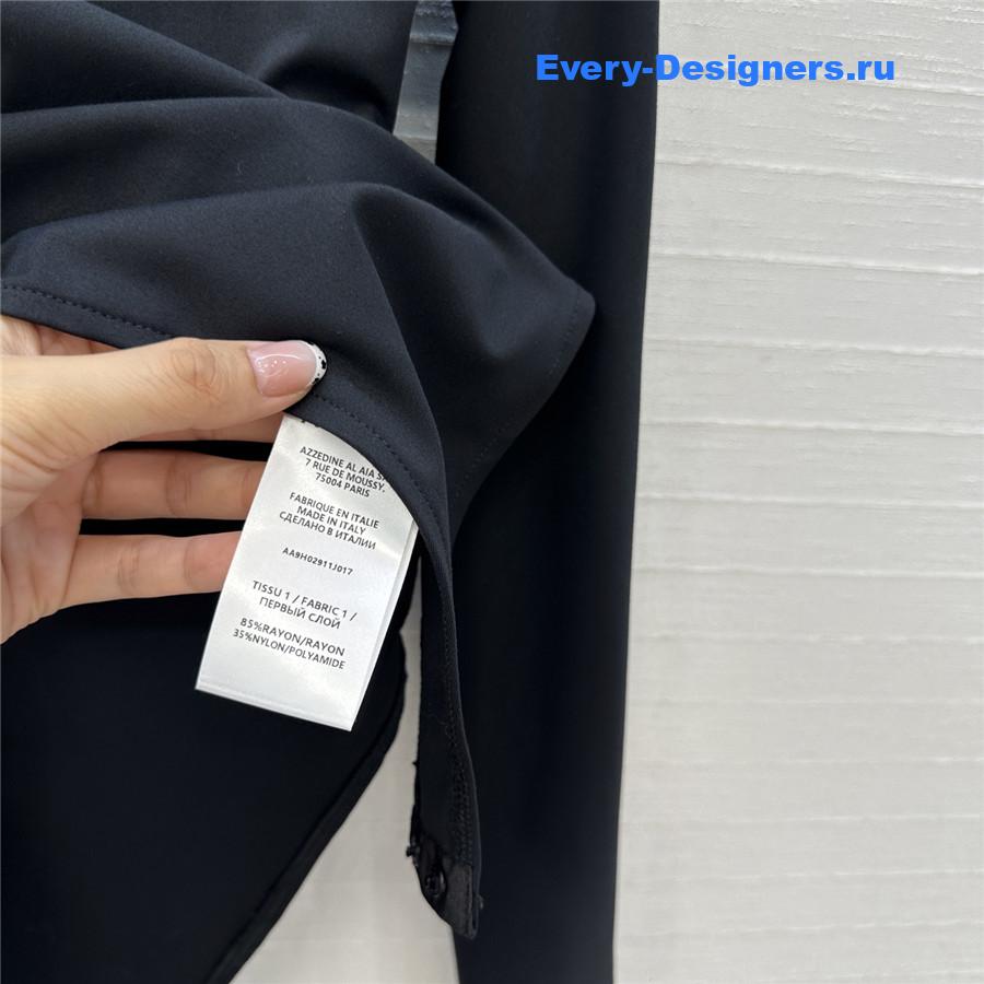 Alaia Black Long Sleeve Bodysuit