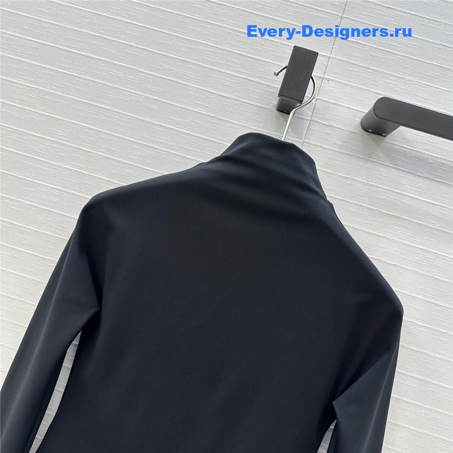 Alaia Black Long Sleeve Bodysuit