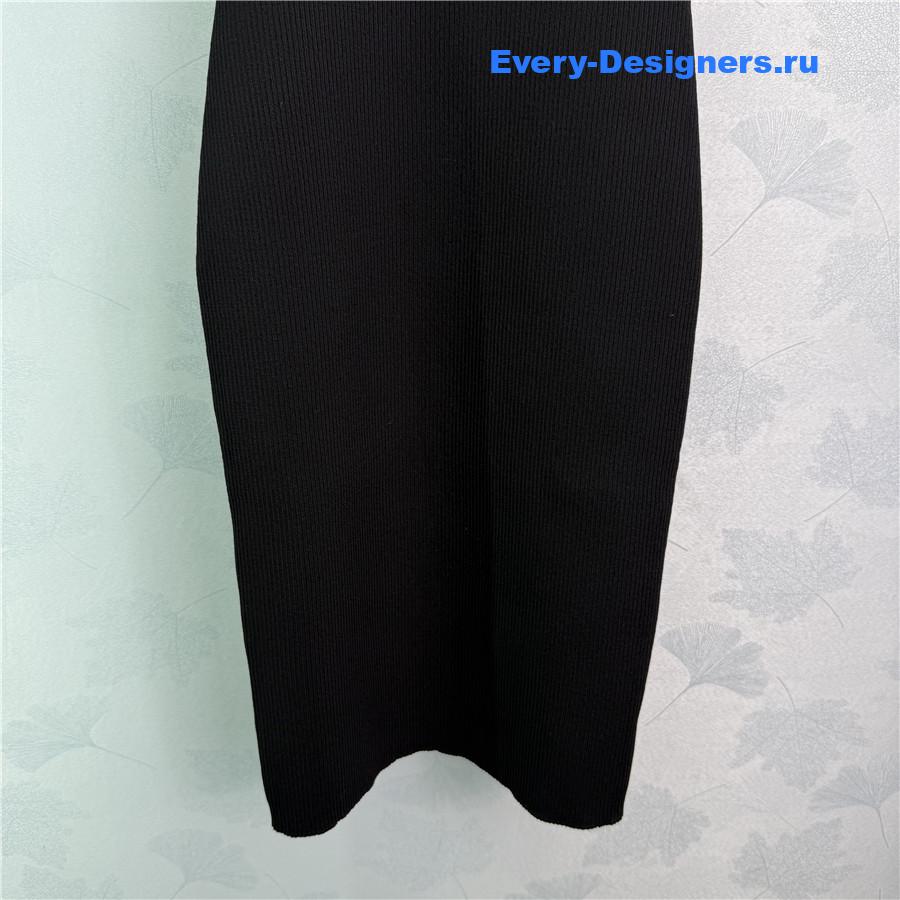 Ch**el black crystal-embellished mini dress