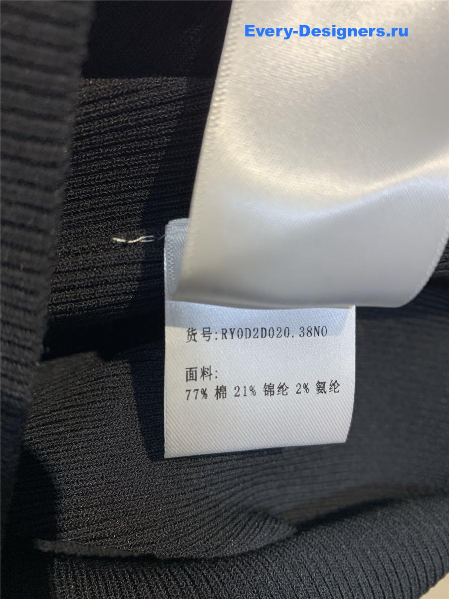 Ce1i*e black logo-embroidered cropped top