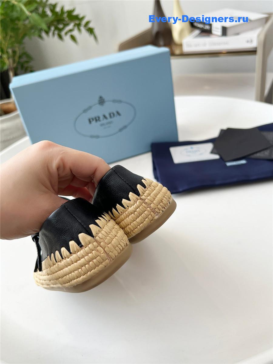 Pra*a black espadrille mary jane