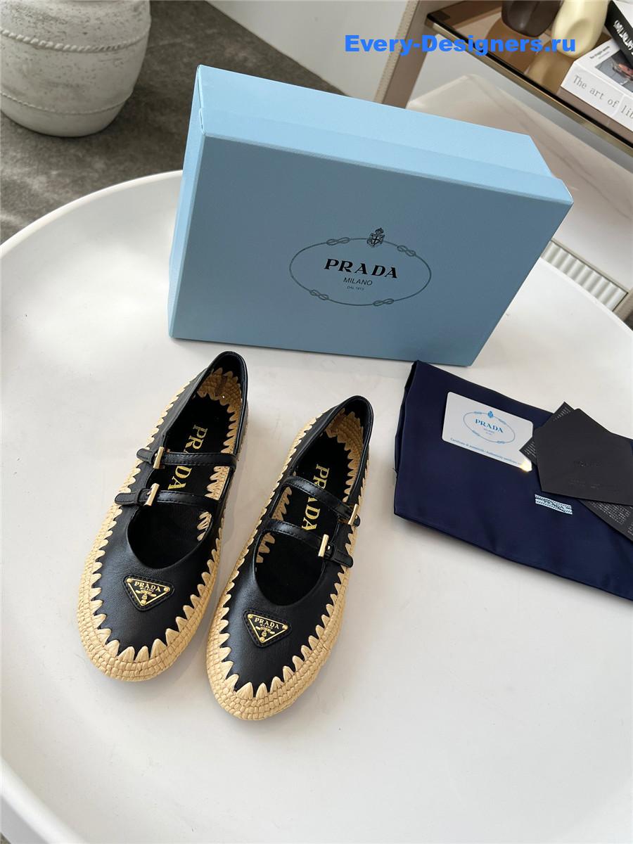 Pra*a black espadrille mary jane