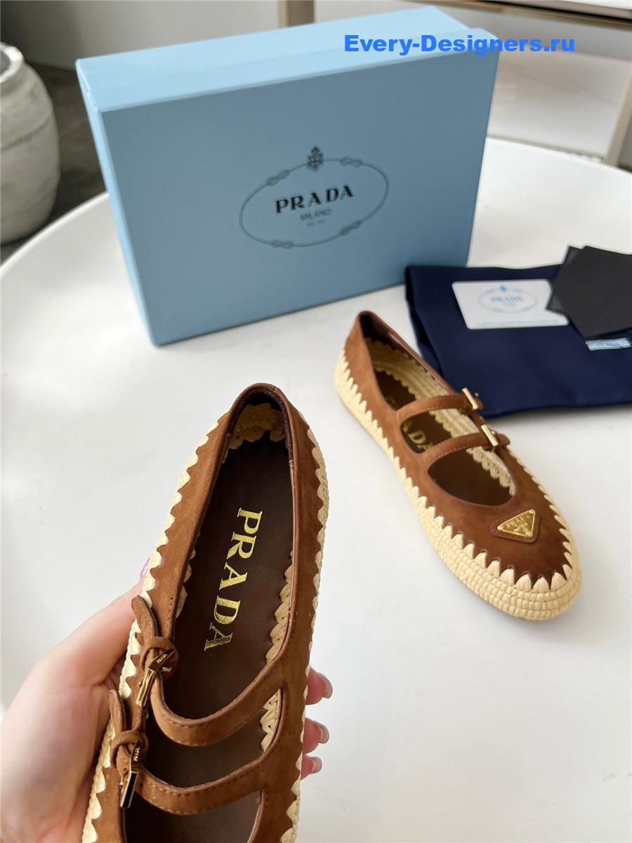 Pra*a brown espadrille mary jane