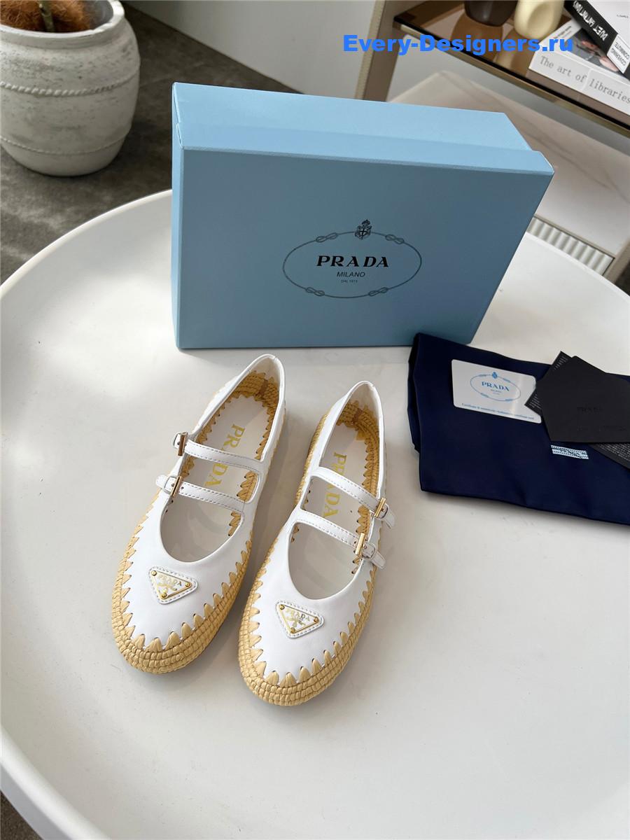 Pra*a white espadrille mary jane