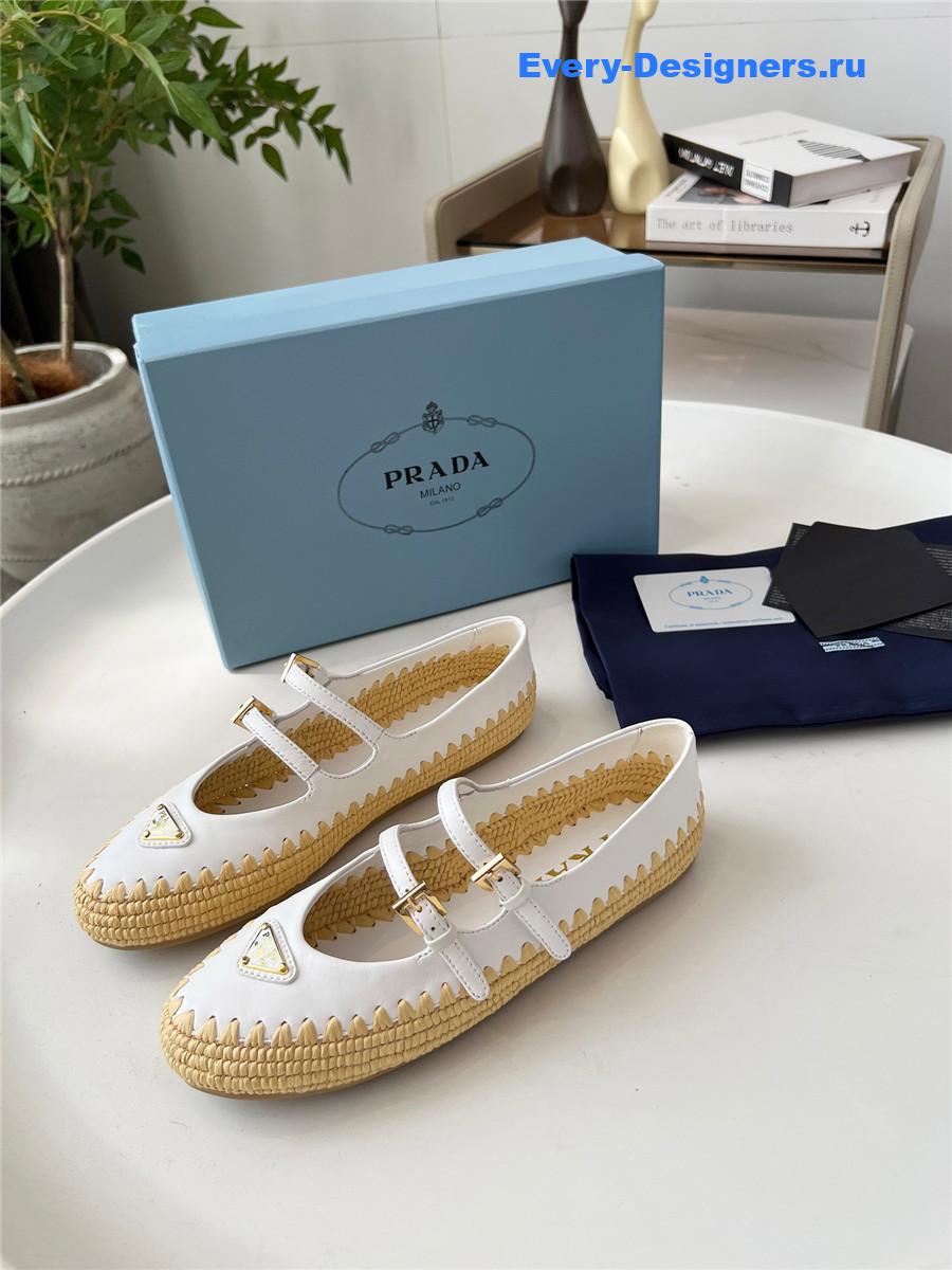 Pra*a white espadrille mary jane