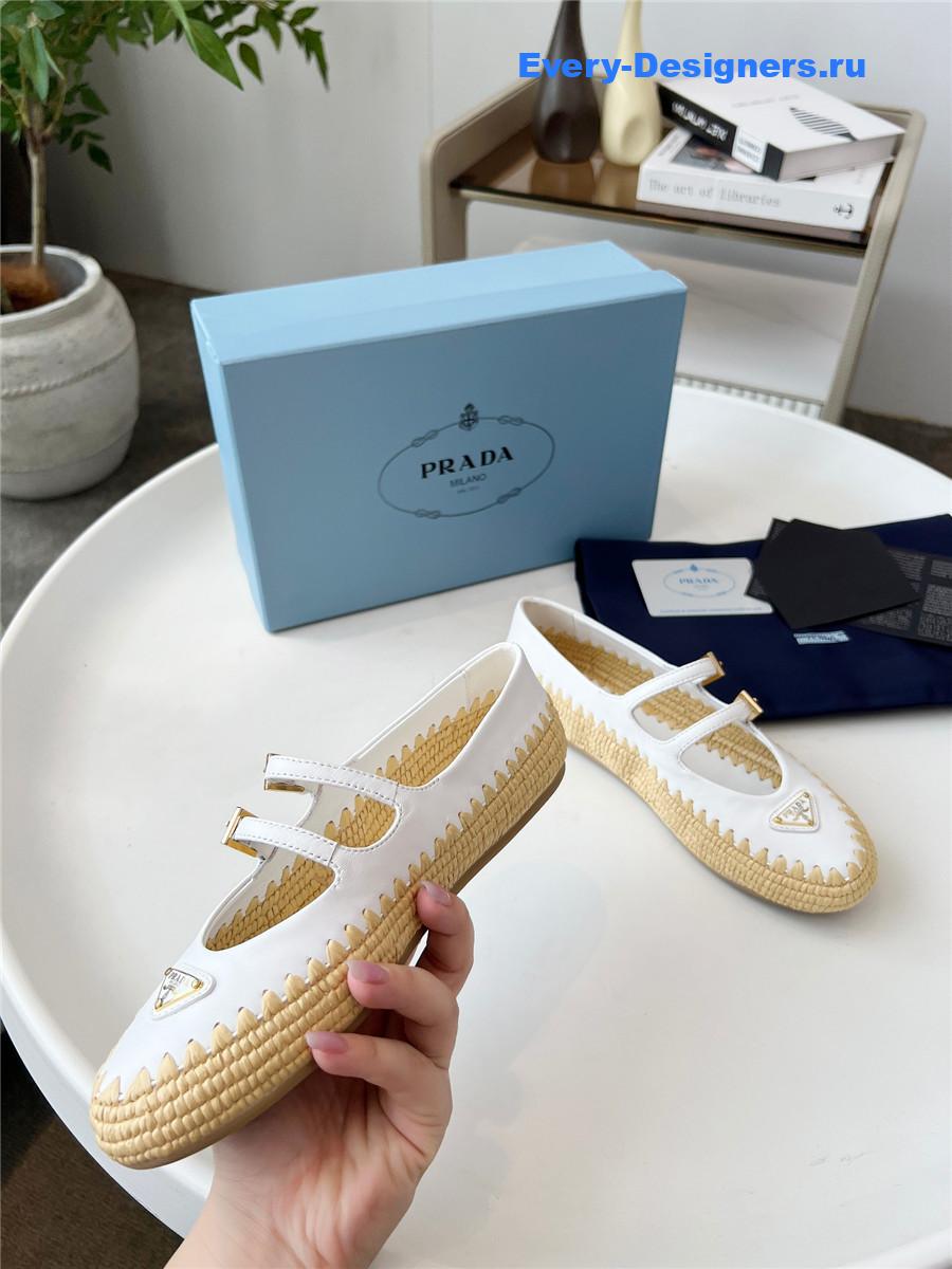 Pra*a white espadrille mary jane
