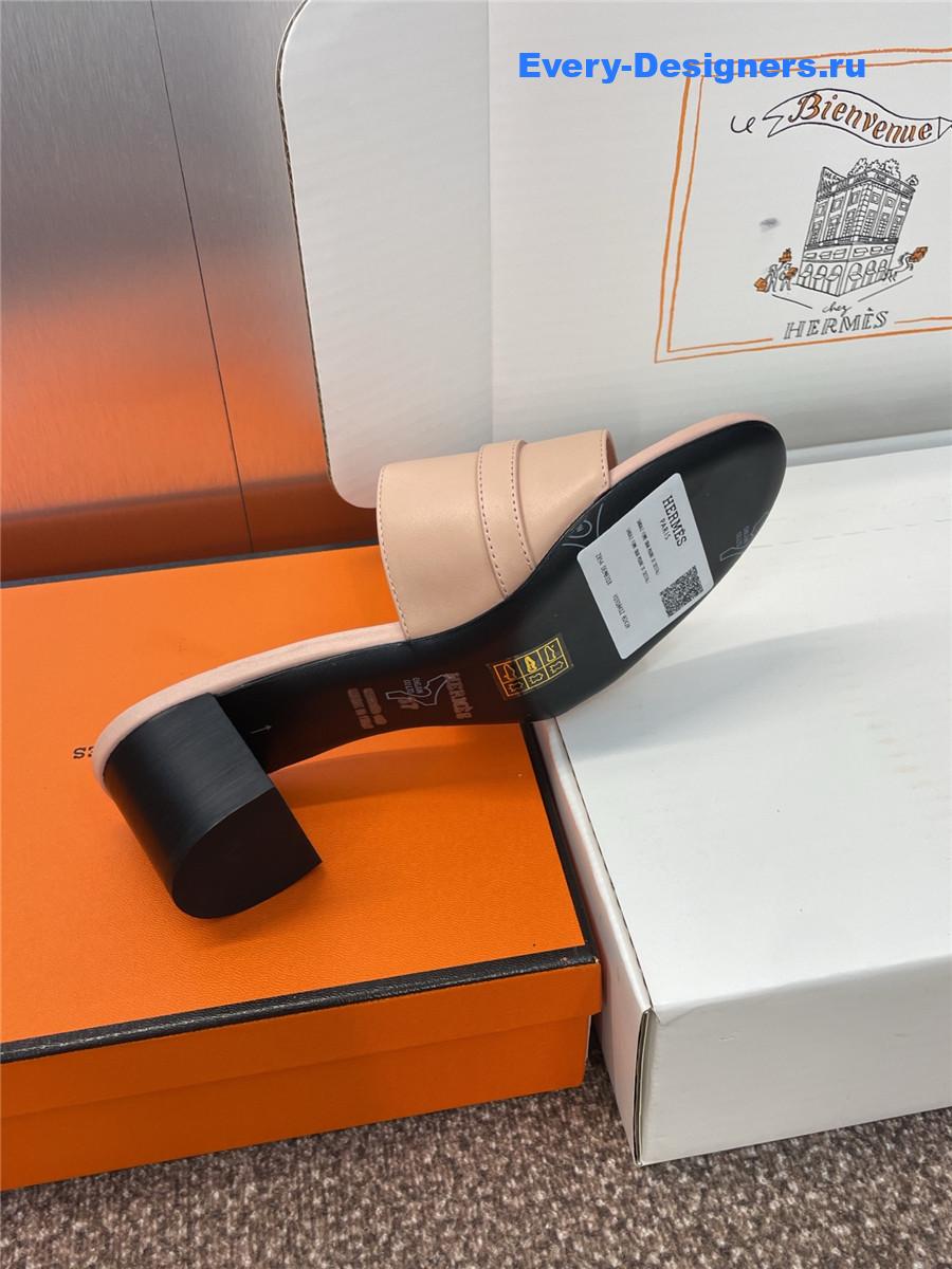 H**me5 gigi 50 brown leather slides