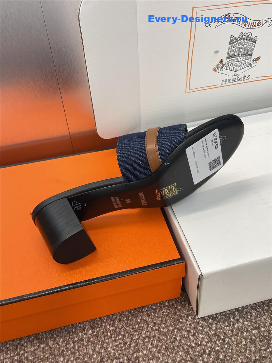 H**me5 gigi 50 blue leather slides