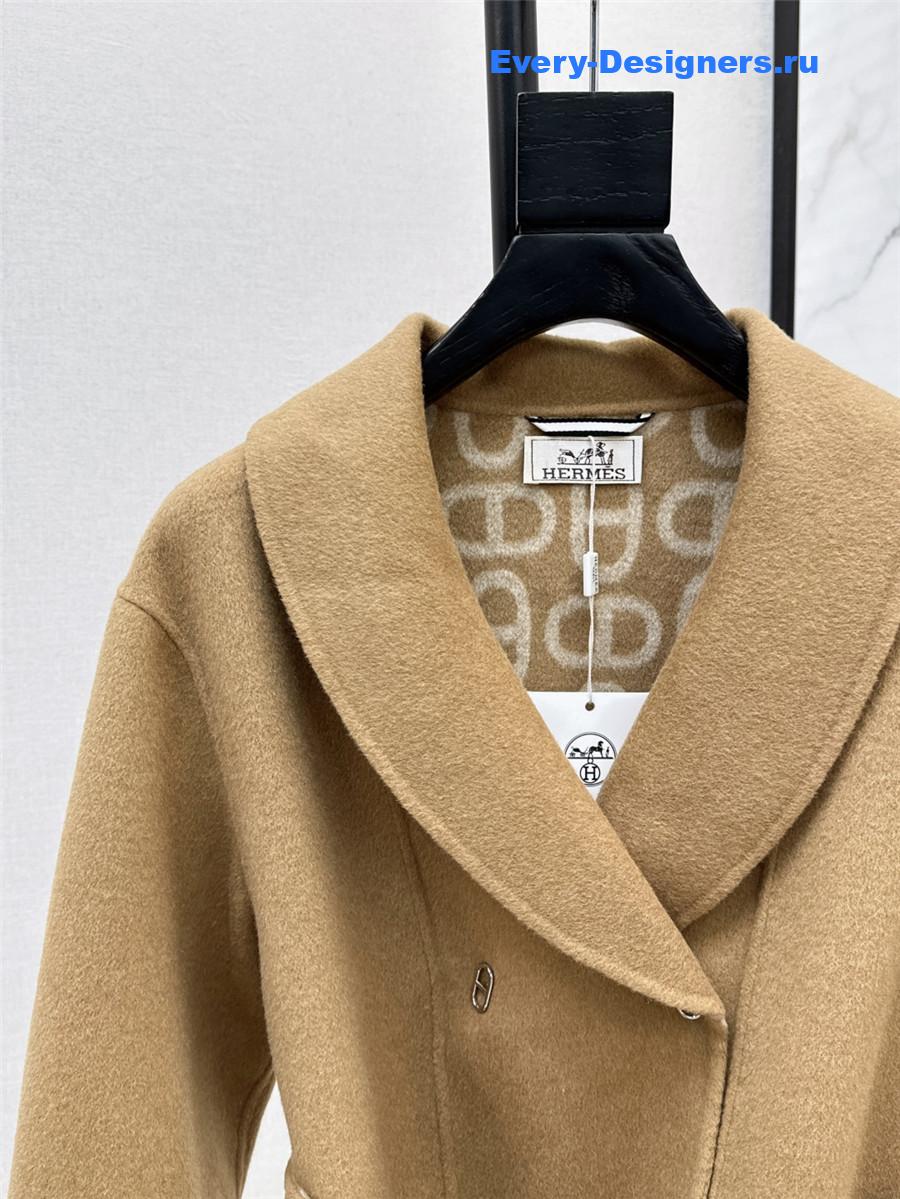 H**me5 brown cashmere mid-length coat