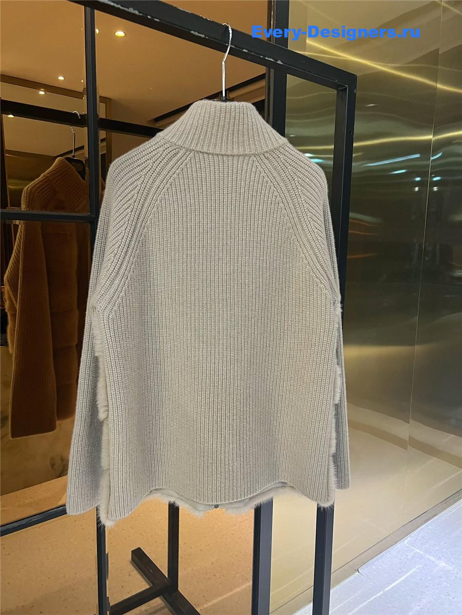 L0r0 P1ana beige mink cashmere coat