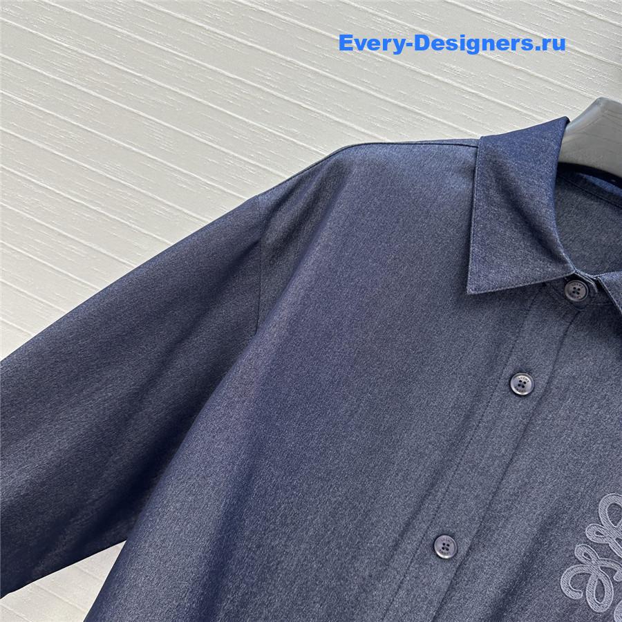 L0ew* shirt in cotton blue