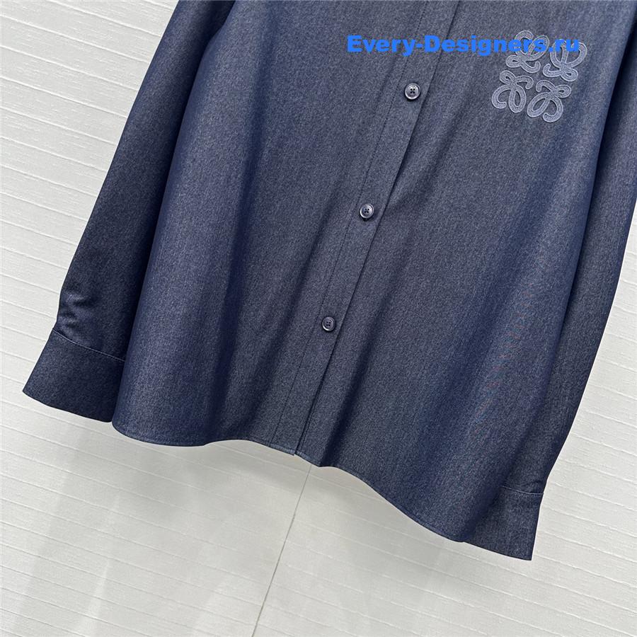 L0ew* shirt in cotton blue