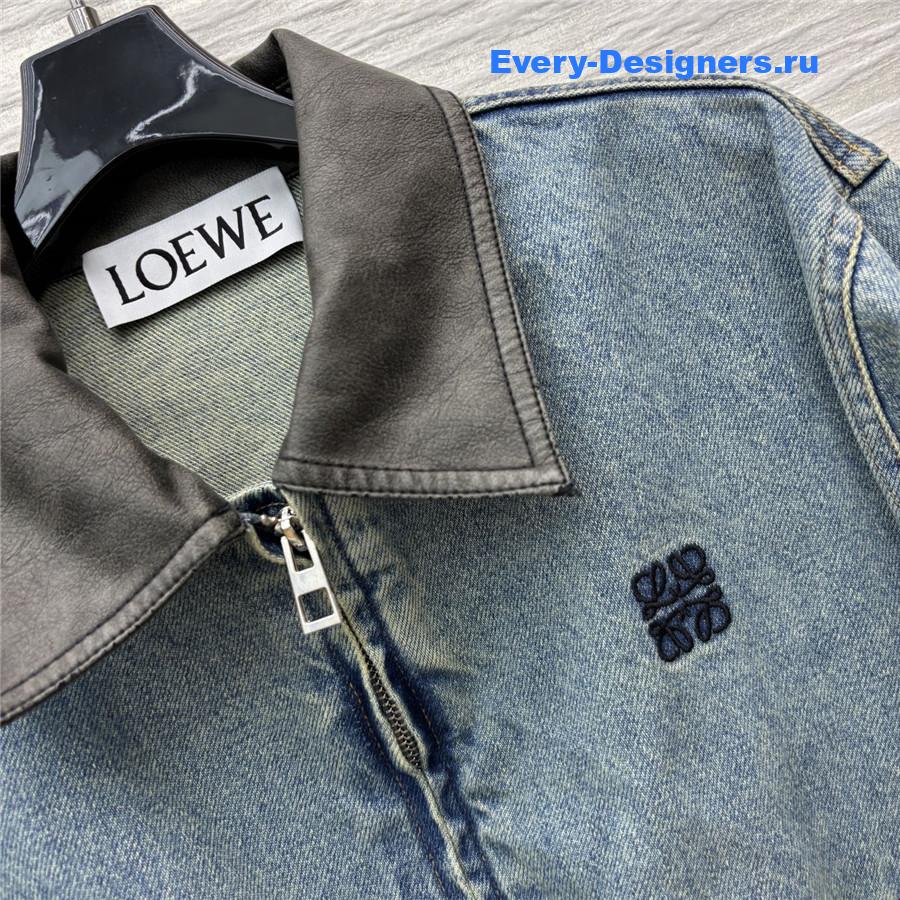 L0ew* zip-up jacket in denim blue