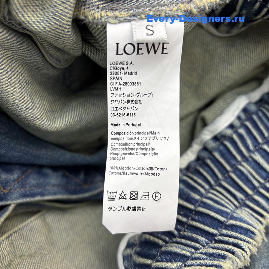 L0ew* zip-up jacket in denim blue