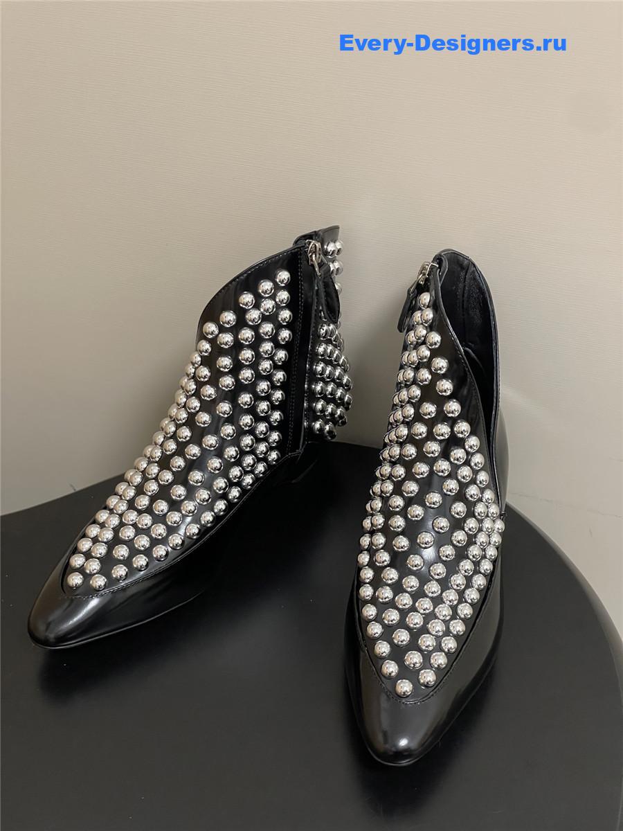 ALAIA Studded Leather Ankle Boot