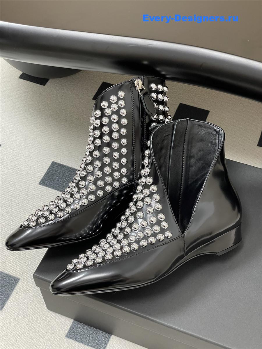 ALAIA Studded Leather Ankle Boot