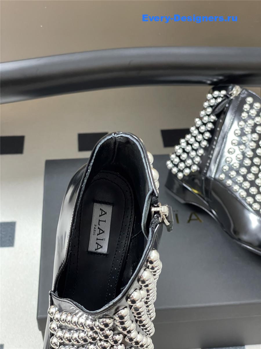 ALAIA Studded Leather Ankle Boot