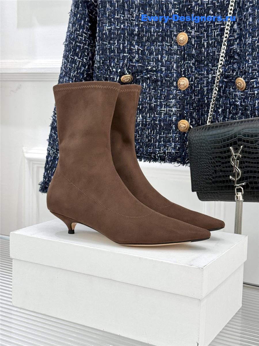 The R0w suede pointy toe boots