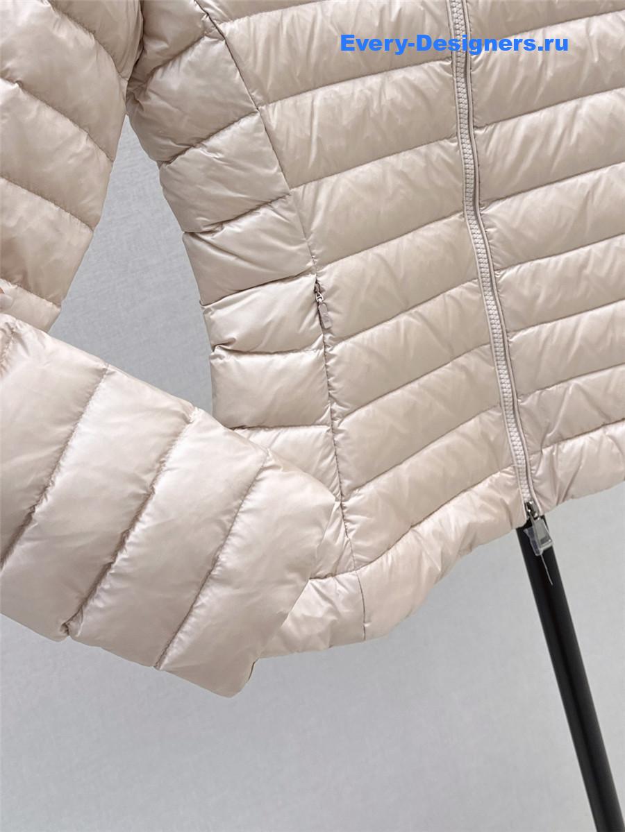 Moncler Beige Abderos Short Down Jacket