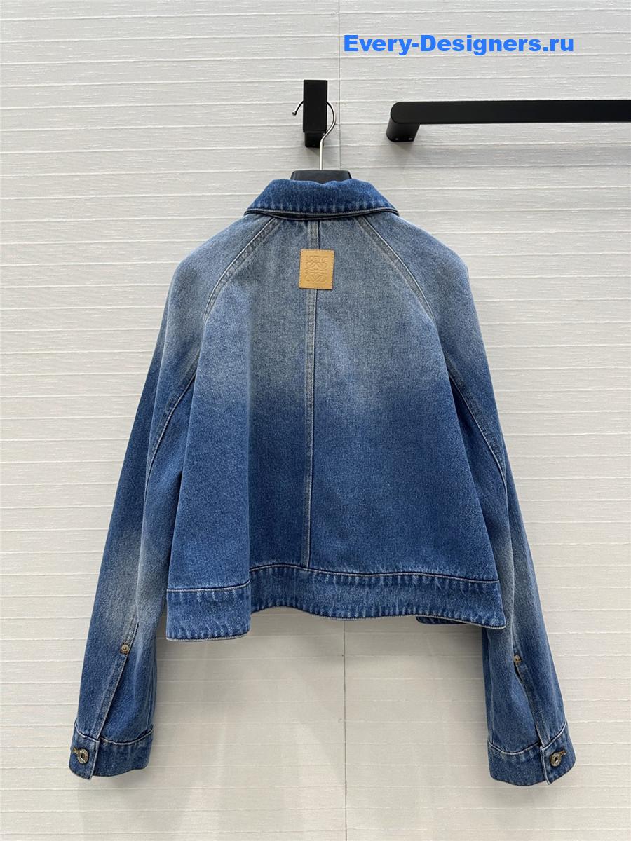 L0ew* trapeze jacket in denim blue