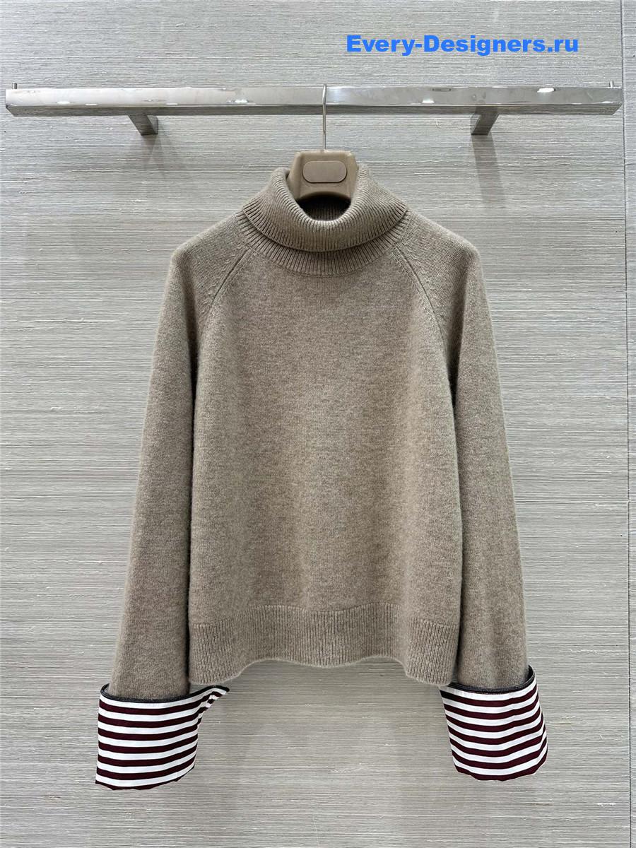 BC Striped Cashmere Turtleneck