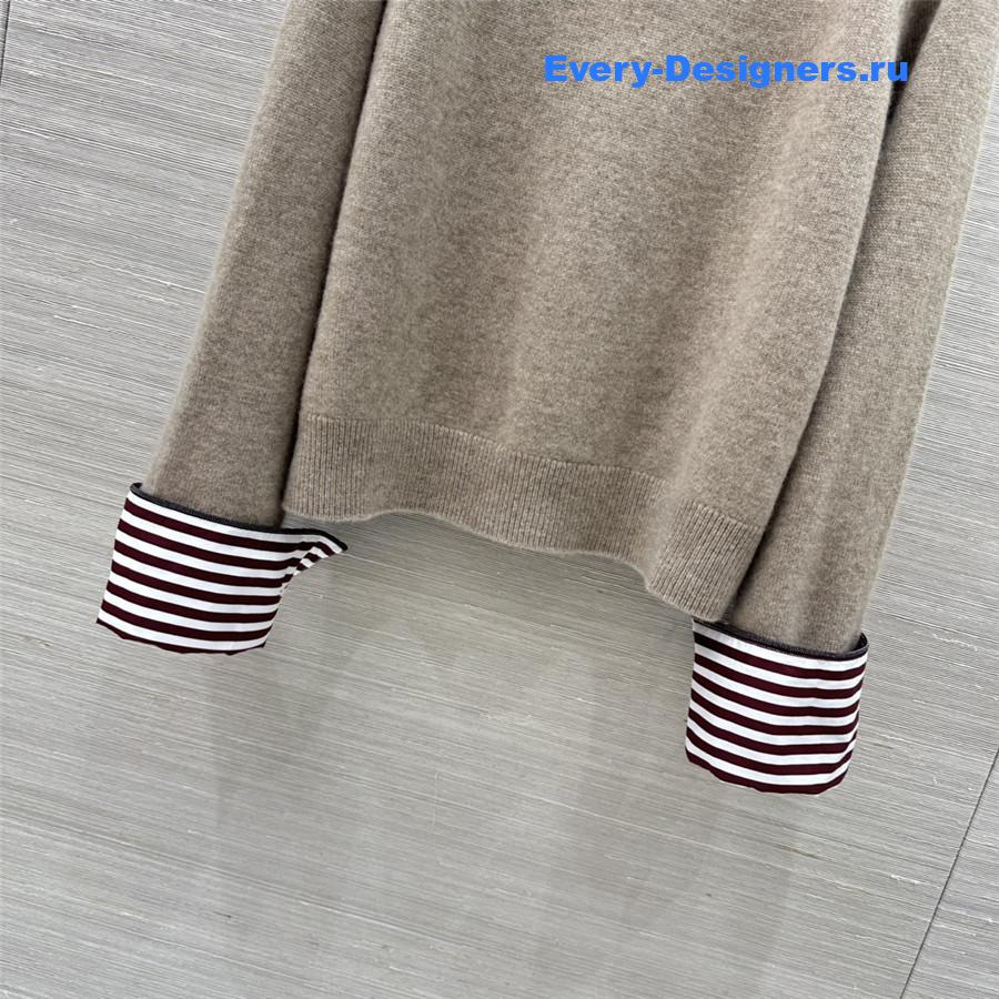 BC Striped Cashmere Turtleneck