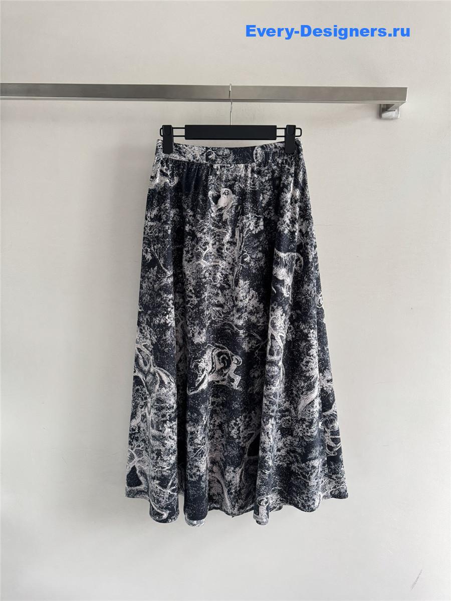 D10r D10riviera mid-length belted skirt
