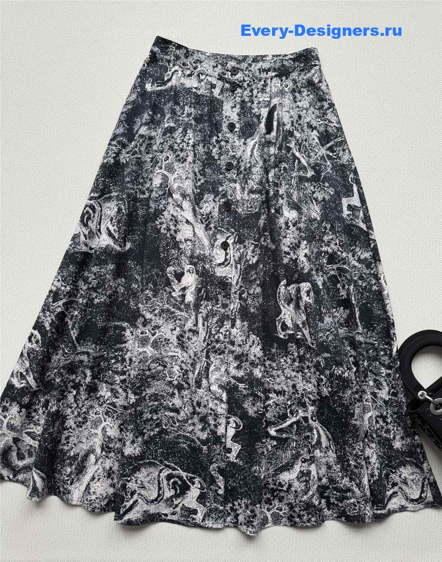 D10r D10riviera mid-length belted skirt